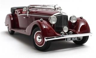 Bentley 4.25 L Vanden Plas Tourer maroon 1938 Cult Scale Models 1:18 Resinemodell (Türen, Motorhaube... nicht zu öffnen!)